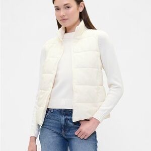 Cream Puffer Vest